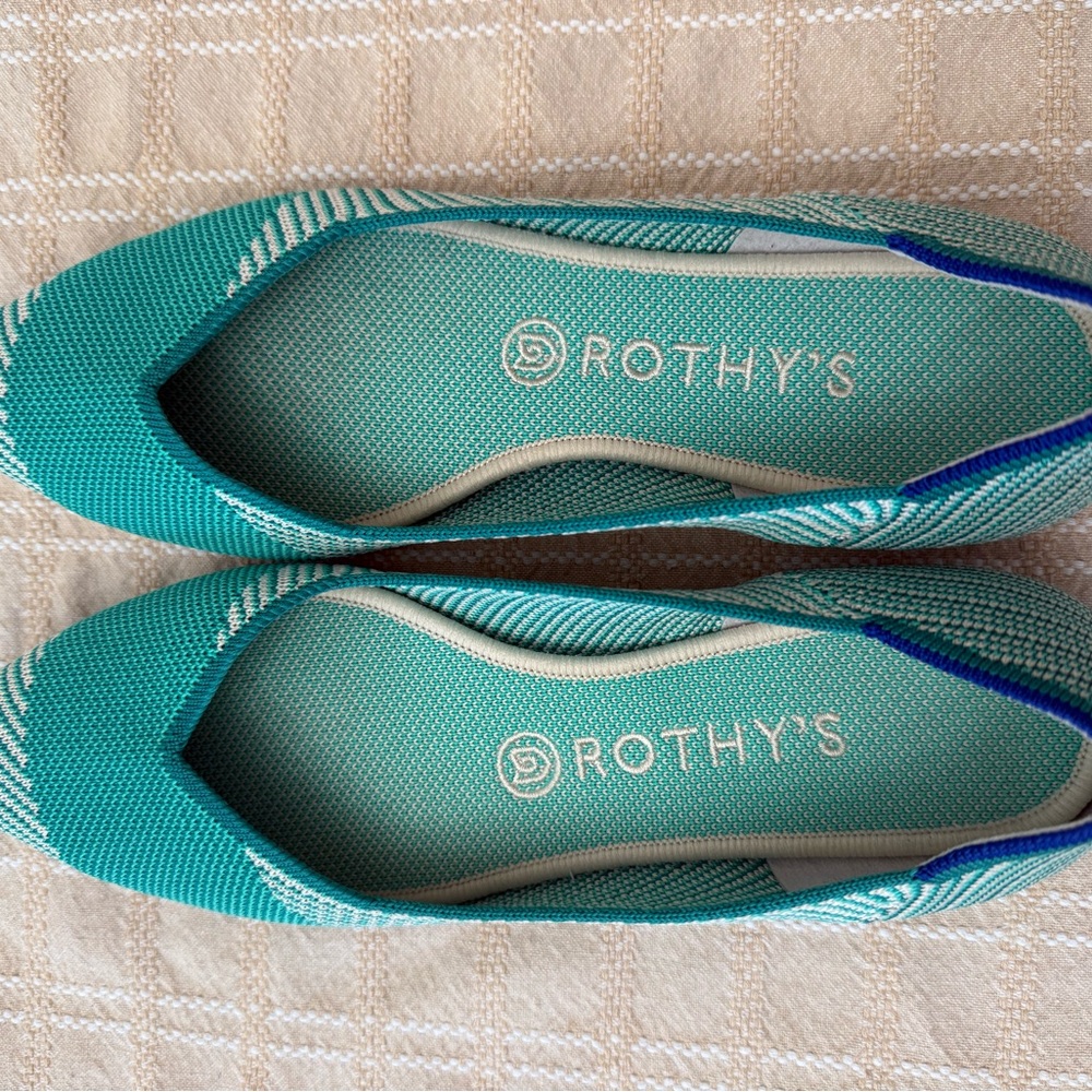Rothy's Teal and Blue Flats